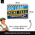 Blechschild Ich liebe meine Frau Werkstatt