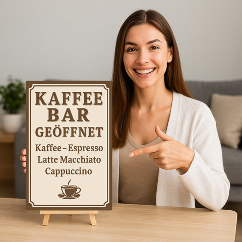 Kaffe Bar Blechschild