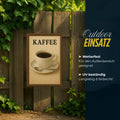 Kaffee Blechschild