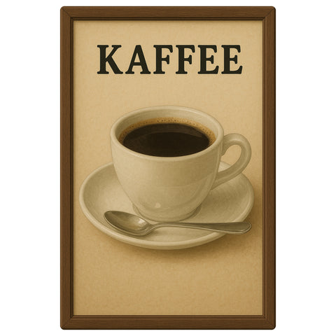 Kaffee Blechschild