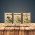 Kaffee Blechschilder Set