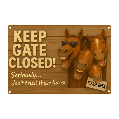 Blechschild Keep Gate closed