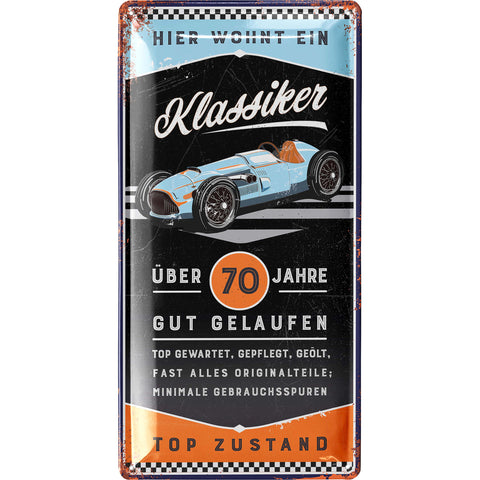 Blechschild Klassiker 70 Jahre