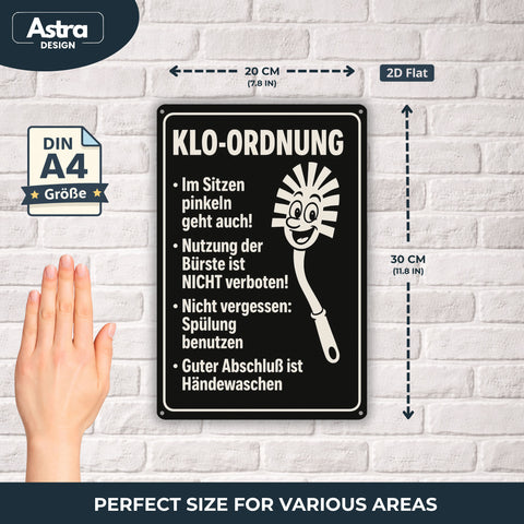 Klo Ordnung Blechschild - 20x30cm