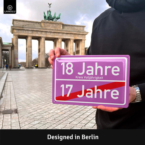 Blechschild 18 Jahre Volljährigkeit
