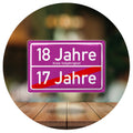 Blechschild 18 Jahre Volljährigkeit