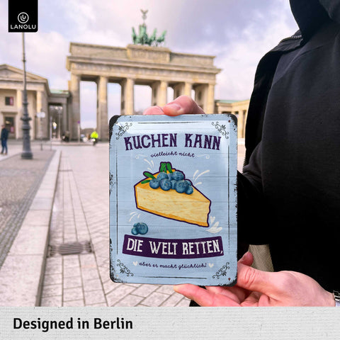 Blechschild Kuchen