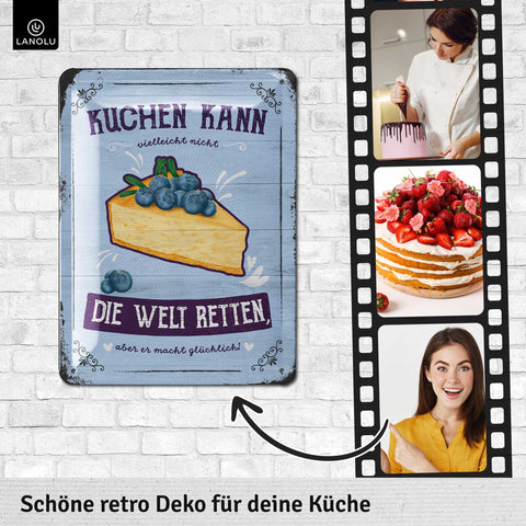 Blechschild Kuchen