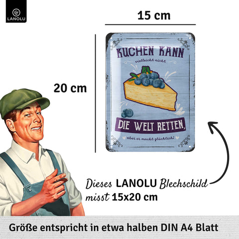 Blechschild Kuchen