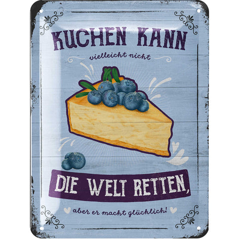 Blechschild Kuchen