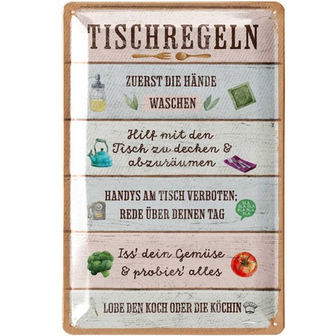 Blechschilder Set für die Küche