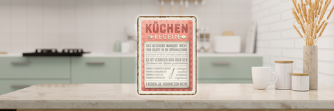 Küchen Blechschilder Shop Banner