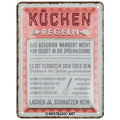 Küchen Regeln Blechschild