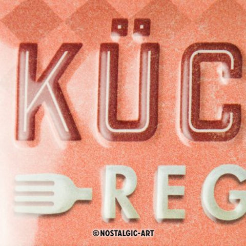 Küchen-Regeln Blechschild