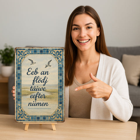 Küste Spruch Blechschild