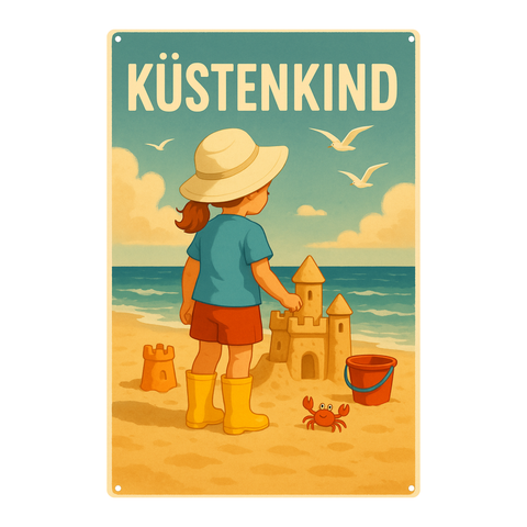 Blechschild Küstenkind