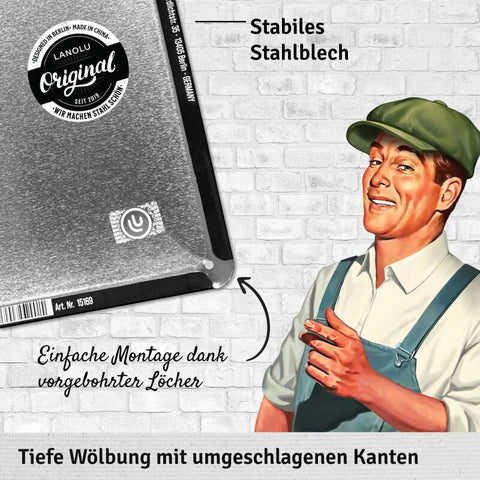 LANOLU Blechschild Geschwister Spruch 20x30cm