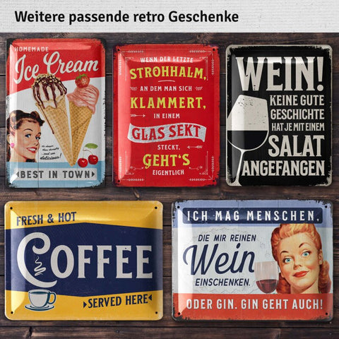 LANOLU Blechschild Geschwister Spruch 20x30cm