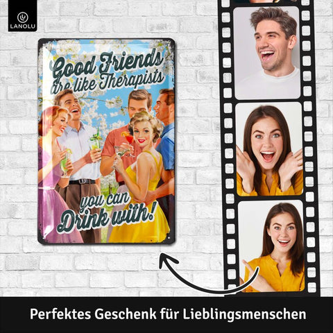 LANOLU Blechschild Group therapy PEOPLE 20x30cm
