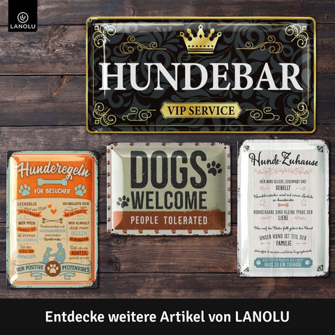 LANOLU Blechschild Hunde Regeln DEU 20x30cm