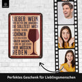 Blechschild Lieber Wein