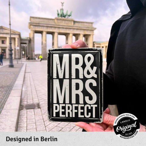 Mr und Mrs Perfect Blechschild