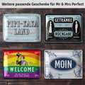 Mr und Mrs Perfect Blechschild