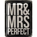 Mr und Mrs Perfect Blechschild