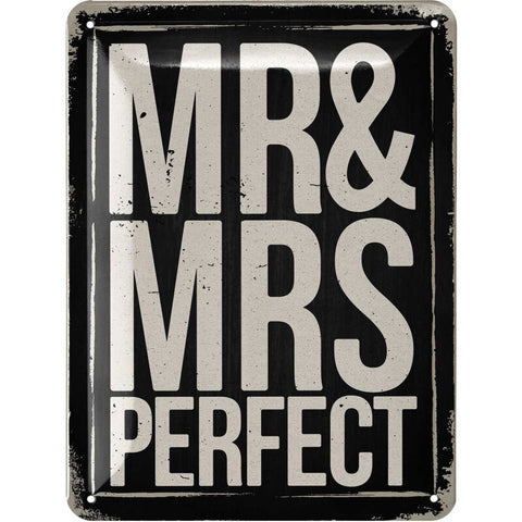 Mr und Mrs Perfect Blechschild