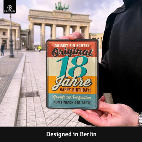 Blechschild Original 18 Jahre