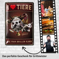 Blechschild Tiere grillen