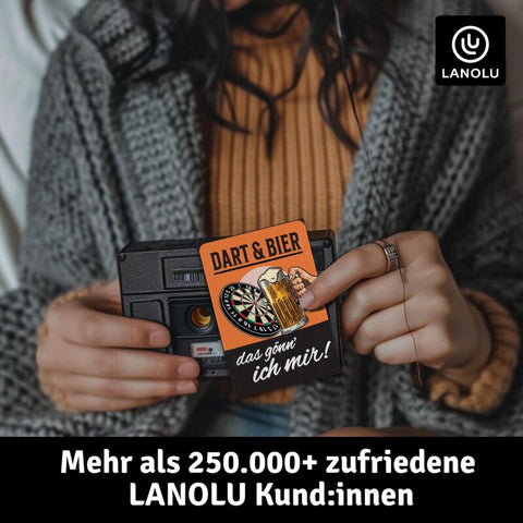 LANOLU Fotomagnet Dart, Bier, gönn ich mir - 8x5,5 cm