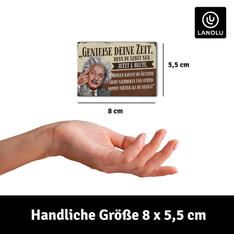 LANOLU Fotomagnet Genieße deine Zeit - 8x5,5 cm