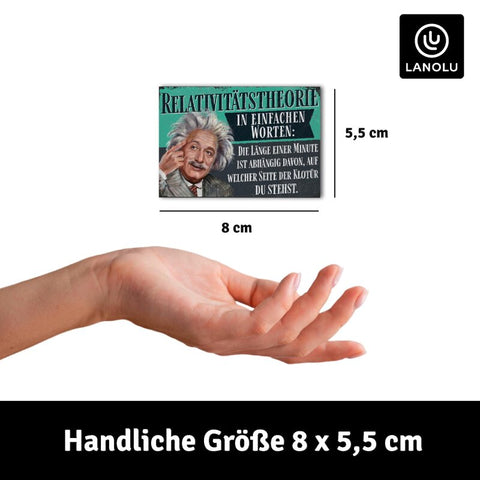 LANOLU Fotomagnet Relativitätstheorie - 8x5,5 cm
