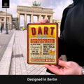 Blechschild Dart Regeln rot