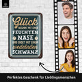 Blechschild Glück Hund