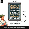 Blechschild Glück Hund