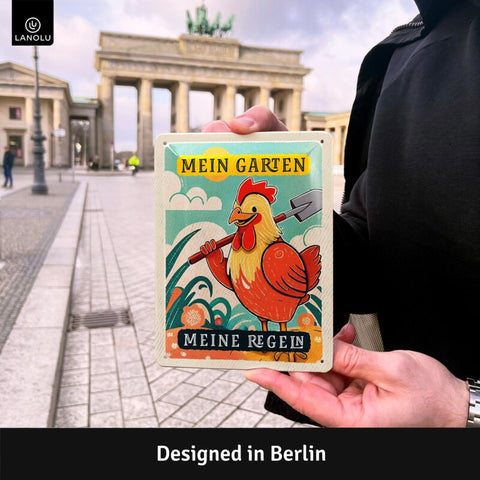 Blechschild Garten Regeln Huhn