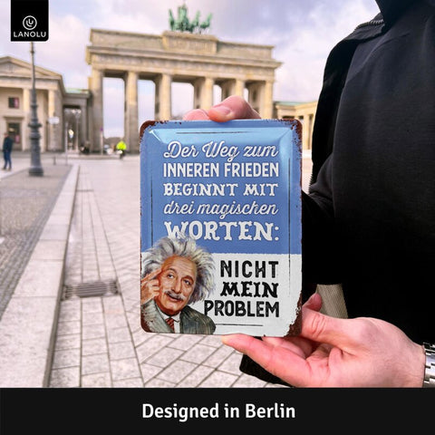 Blechschild Einstein Innere Frieden