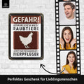 Blechschild Raubtier Huhn