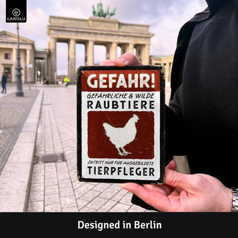 Blechschild Raubtier Huhn