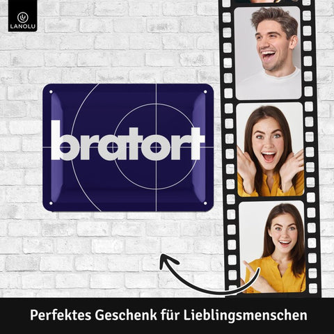 Blechschild Bratort