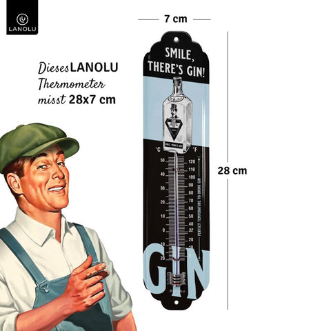 LANOLU Thermometer GIN 7x28cm