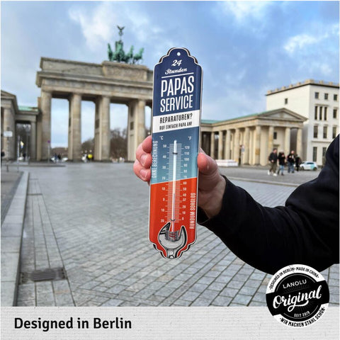 LANOLU Thermometer PAPAS SERVICE 7x28cm