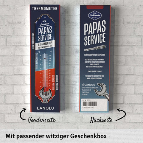 LANOLU Thermometer PAPAS SERVICE 7x28cm