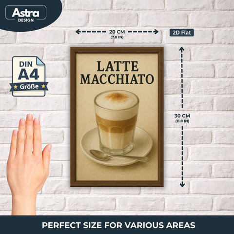 Latte Macchiato Blechschild - 20x30cm