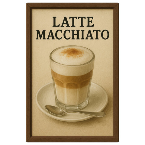 Latte Macchiato Blechschild