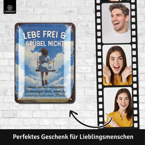 Blechschild Lebe frei