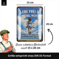 Blechschild Lebe frei