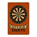 Let us Play Darts Blechschild